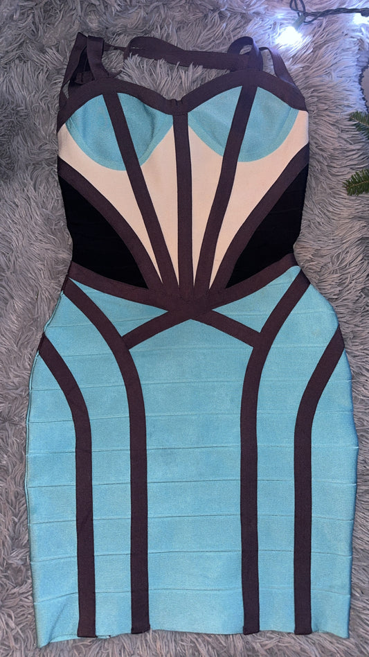 GLAMOUR CURVE BANDAGE DRESS